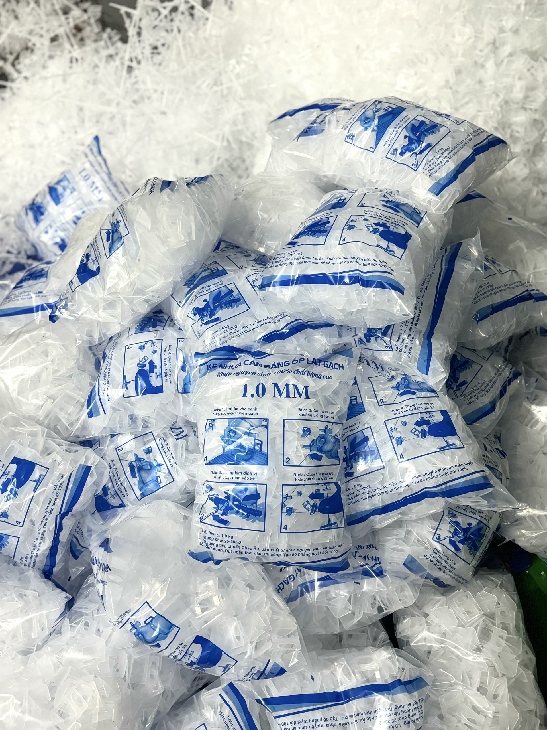Ke cân bằng ốp lát gạch 1.0mm (1kg – 365 cái) | Nhựa nguyên sinh 100% loại 1 - Ảnh 3