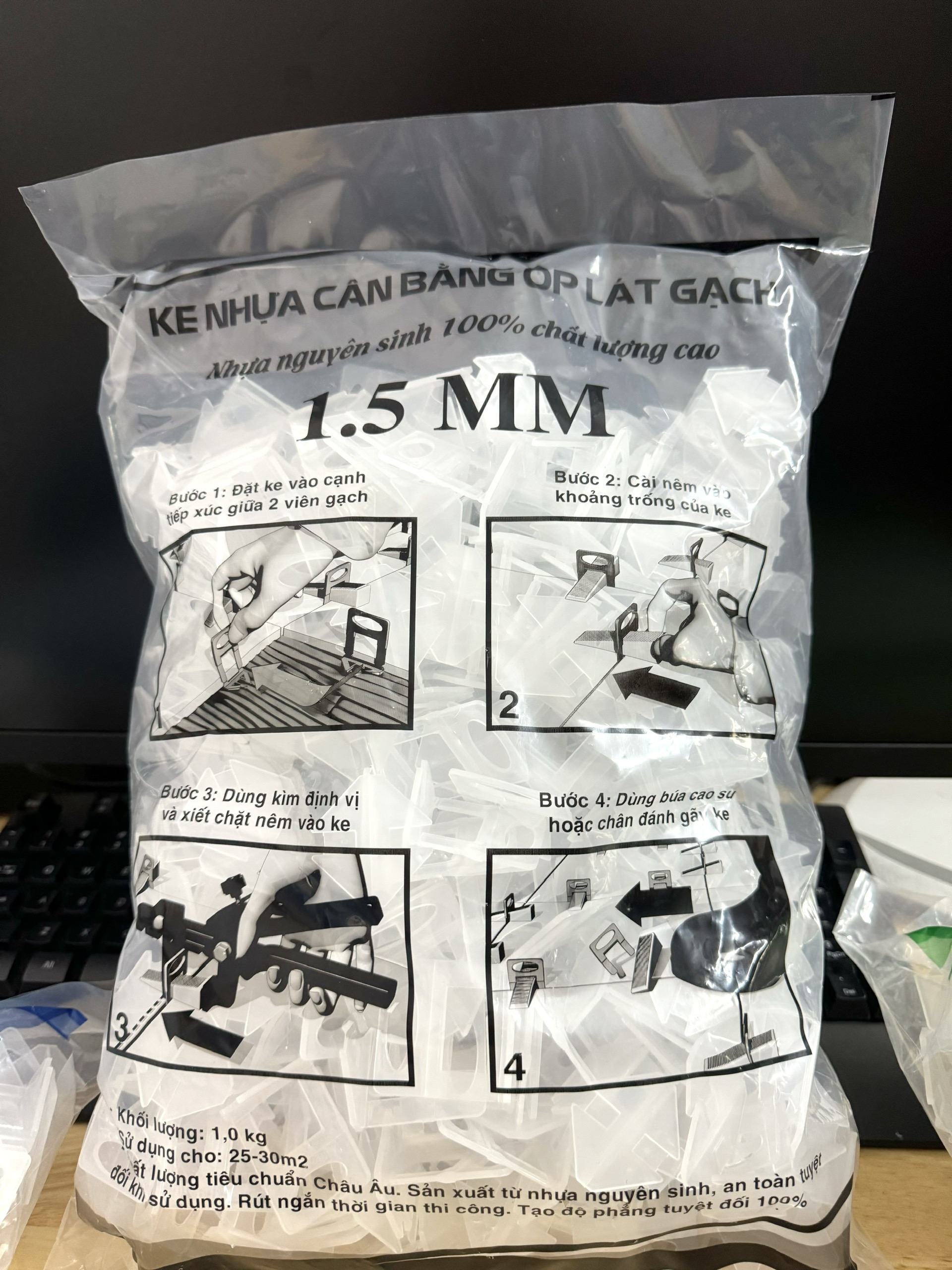 Ke cân bằng ốp lát gạch 1.5mm
